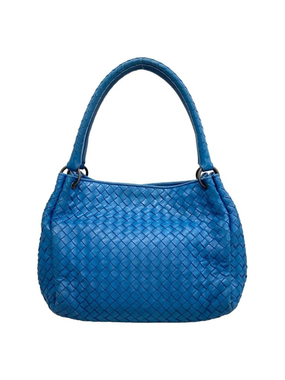 Bottega Veneta Handbag Intrecciato Blue Leather